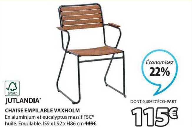 Chaise Empilable Vaxholm Jutlandia