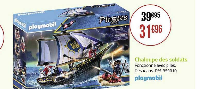 chaloupe des soldats playmobil