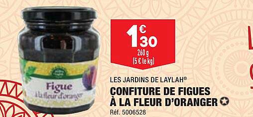 confiture de figues à la fleur d'oranger les jardins de laylah