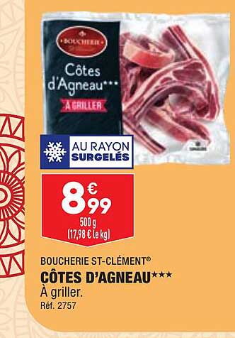 côte d'agneau boucherie st-clément