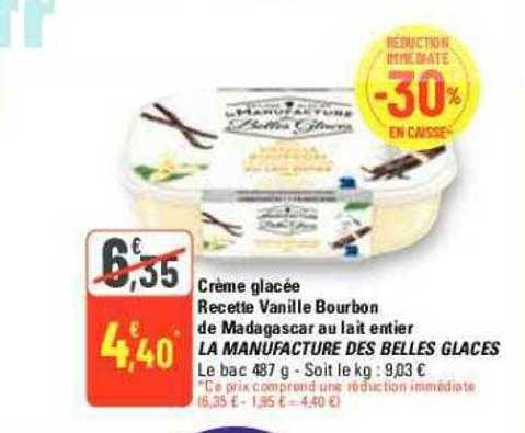 crème glacée recette vanille bourbon de madagascar au lait entier la manufacture des belles glaces