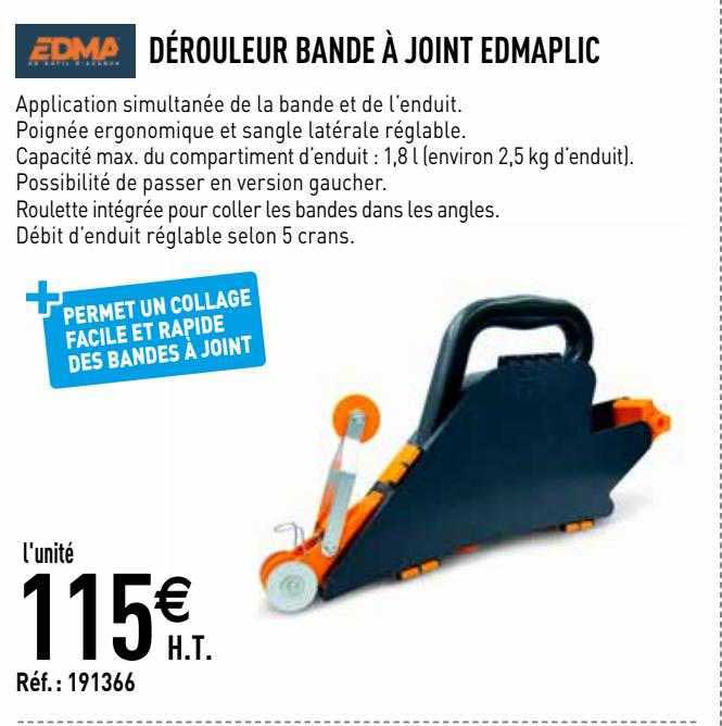 dérouleur bande à joint edmaplic edma