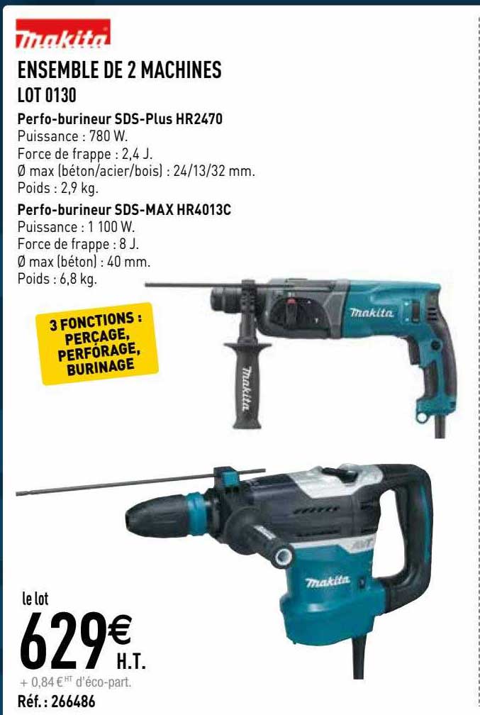 ensemble de 2 machines makita