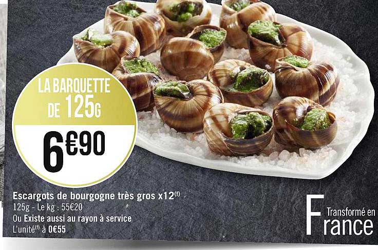 escargots de bourgogne très gros x 12