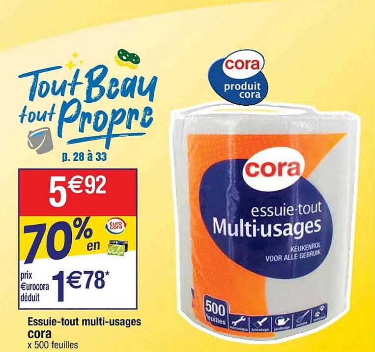 essuie-tout multi-usages cora
