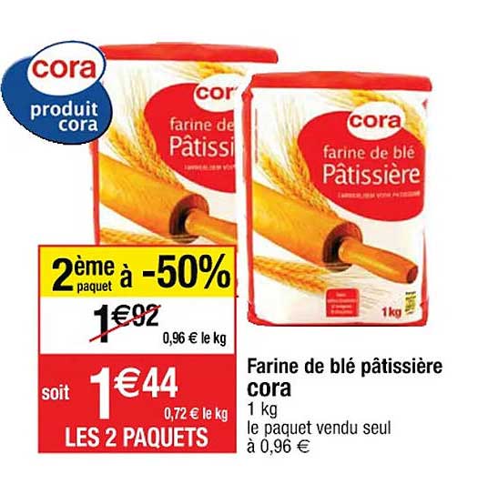 farine de blé pâtissière cora