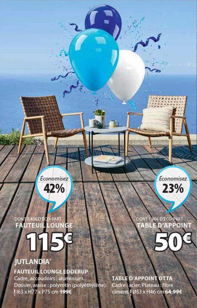 Fauteuil Lounge Edderup Jutlandia, Table D'appoint Otta