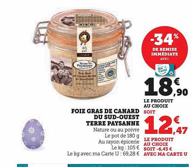foie gras de canard du sud-ouest terre paysanne