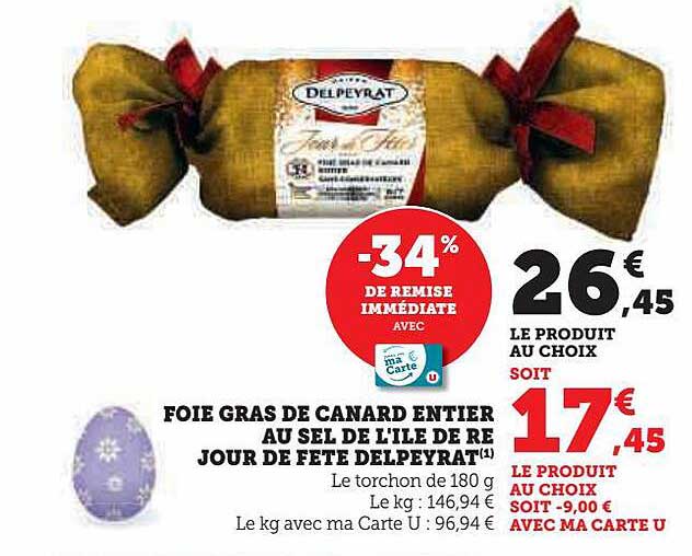 foie gras de canard entier au sel de l'île de ré jour de fête delpeyrat