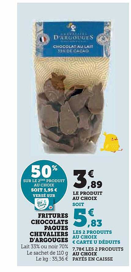 fritures chocolats pâques chevaliers d'argouges