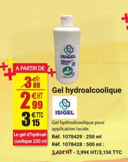 gel hydroacloolique isigel