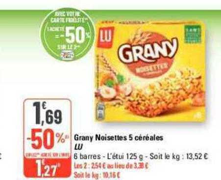 grany noisettes 5 céréales lu