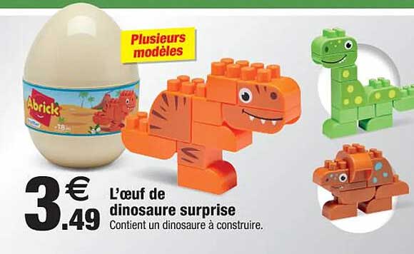 l'œuf de dinosaure surprise abrick