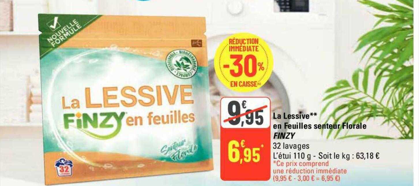 la lessive en feuilles senteur florale finzy