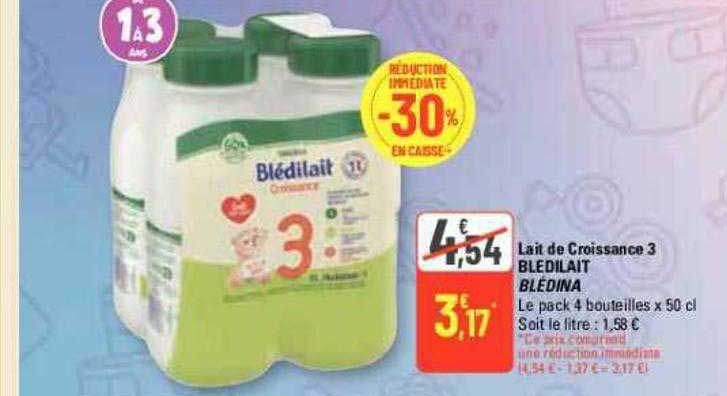 Lait De Croissance 3 Blédilait Blédina