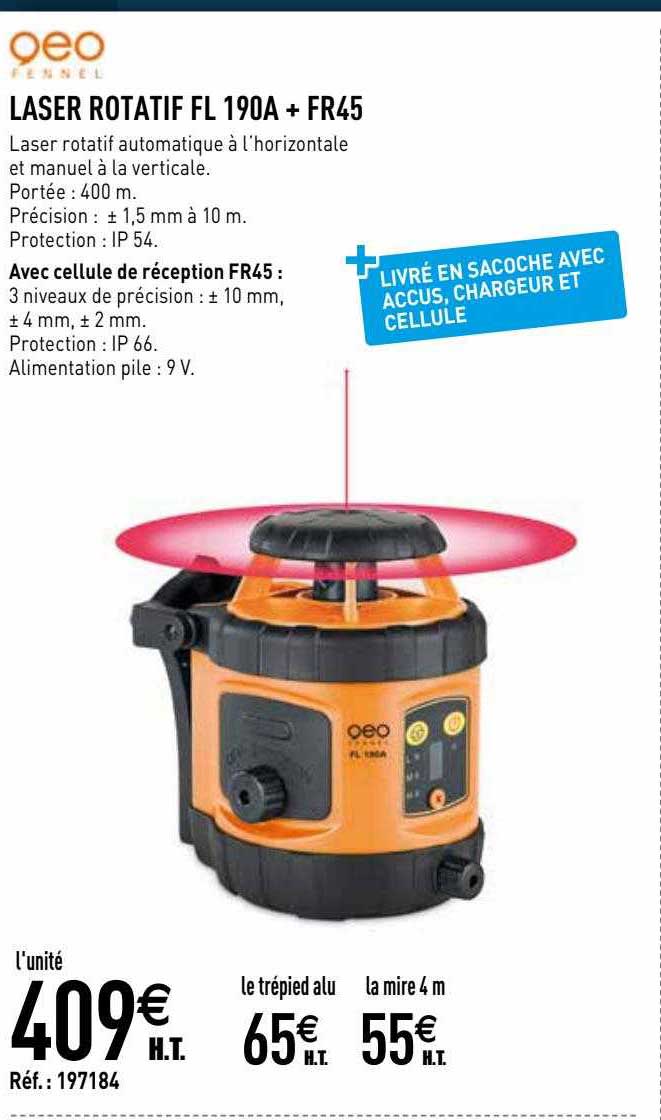 Laser Rotatif Fl 190A + Fr45 Géo