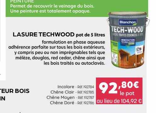 lasure techwood blanchon