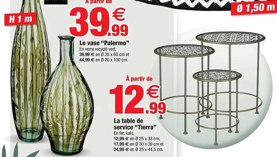 le vase "palermo", la table de service "tierra"