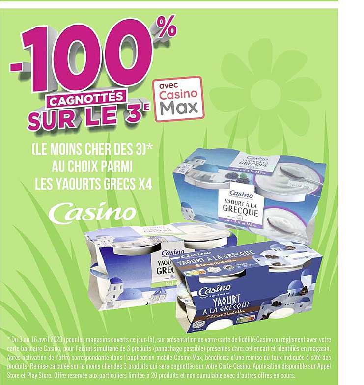 les yaourts grecs x 4 casino