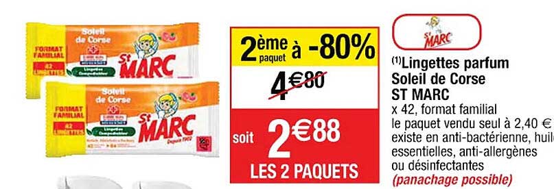 lingettes parfum soleil de corse st marc