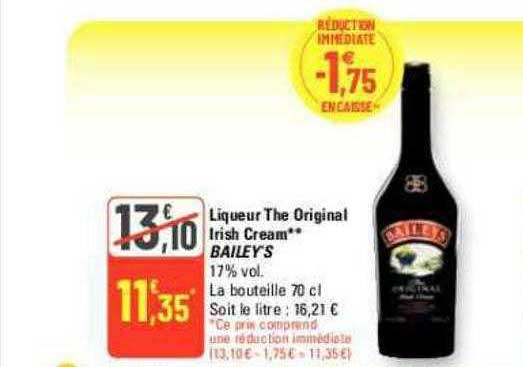 liqueur the original irish cream bailey's