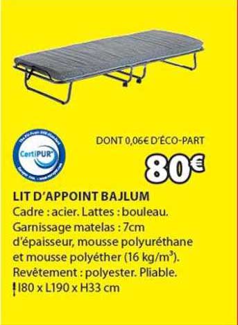 lit d'appoint bajlum
