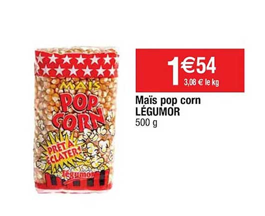 maïs pop corn légumor
