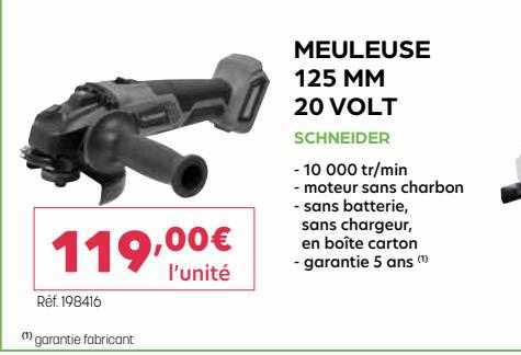 meuleuse 125 mm 20 volt