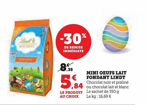 Mini œufs Lait Fondant Lindt