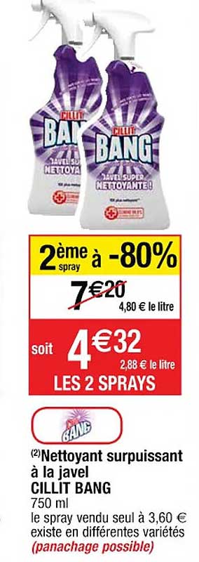 nettoyant surpuissant à la javel cillit bang