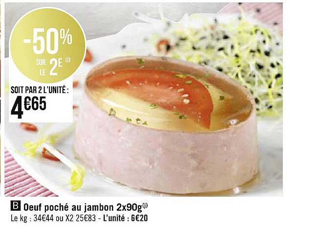 œuf Poché Au Jambon 2 X 90 G