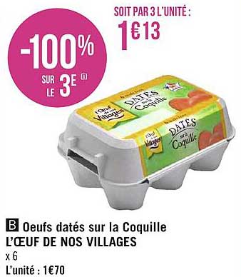 œufs datés sur la coquille l'œuf de nos villages