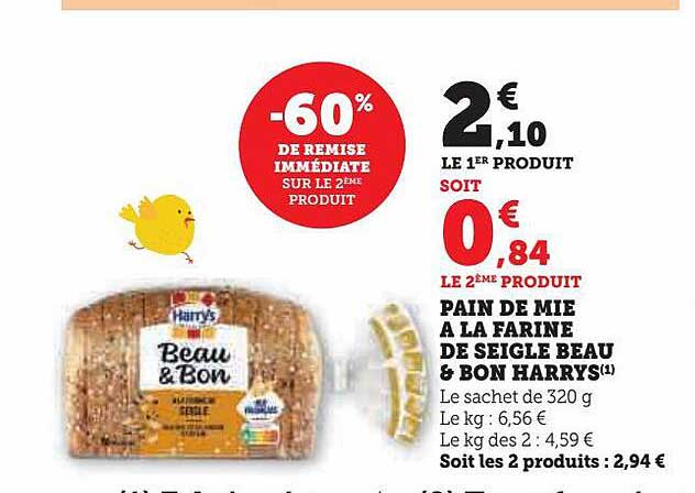 pain de mie à la farine de seigle beau & bon harrys