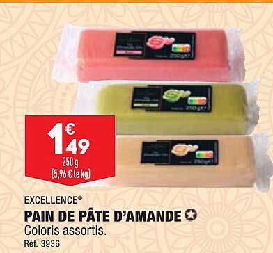 pain de pâte d'amande excellence