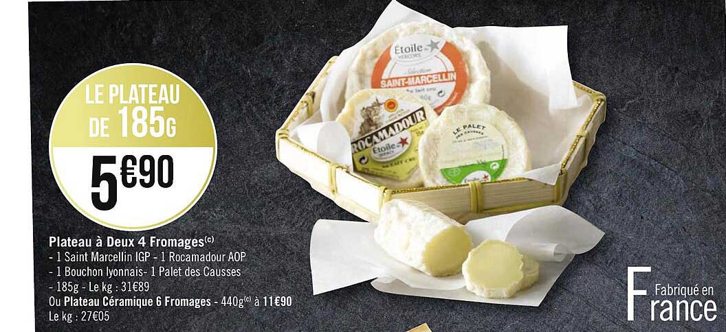 plateau à deux 4 fromages