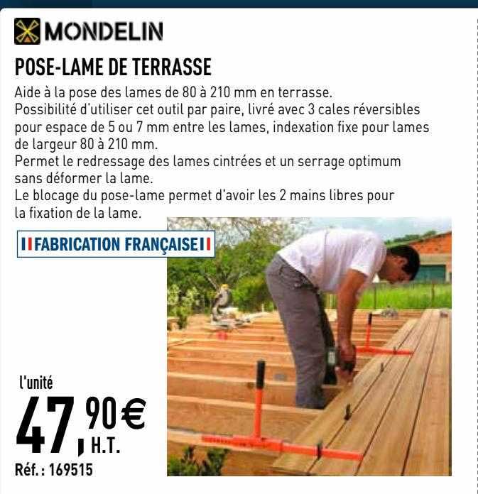 pose-lame de terrasse mondelin