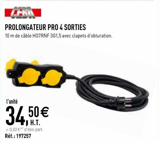 prolongateur pro 4 sorties ceba