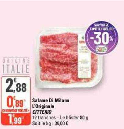 salame di milano l'originale citterio