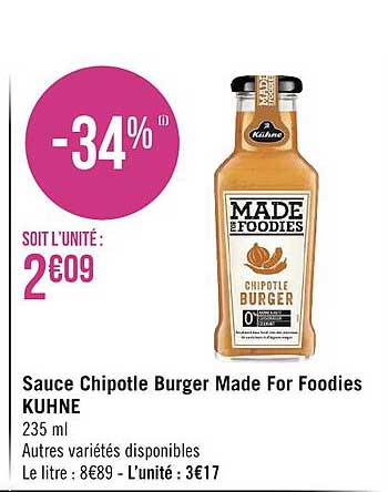 sauce chipotle burger made for foodies kühne