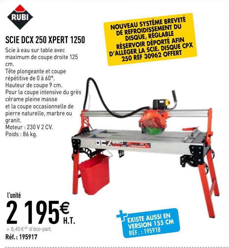 scie dcx 250 xpert 1250 rubi