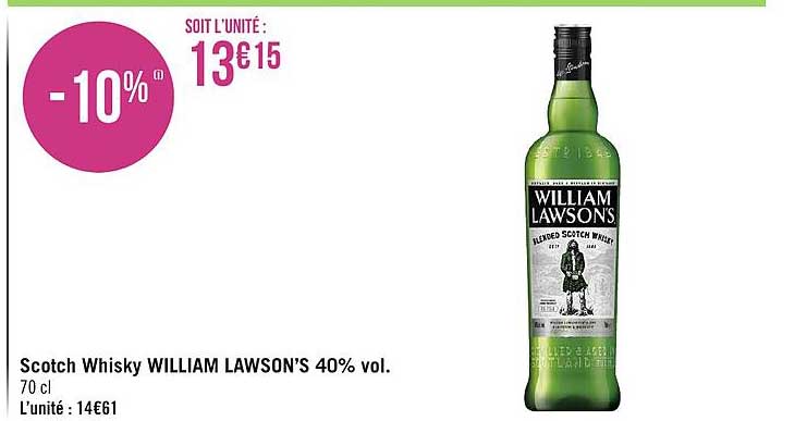 scotch whisky william lawson's 40% vol.