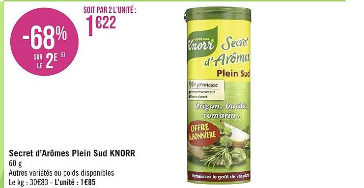 secret d'arômes plein sud knorr