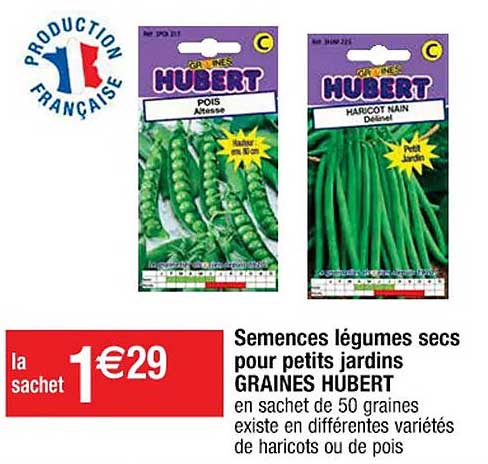 semences légumes secs pour petits jardins graines hubert