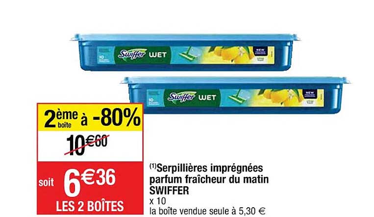 Serpillières Imprégnées Parfum Fraîcheur Du Matin Swiffer