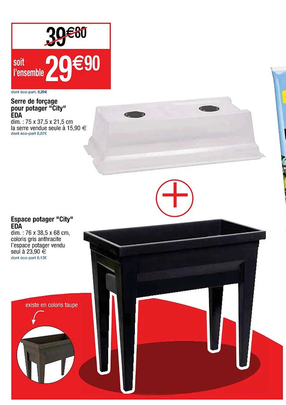 serre de forçage pour potager "city" eda, espace potager "city" eda