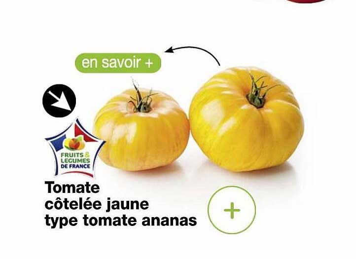 tomate côtelée jaune type tomate ananas