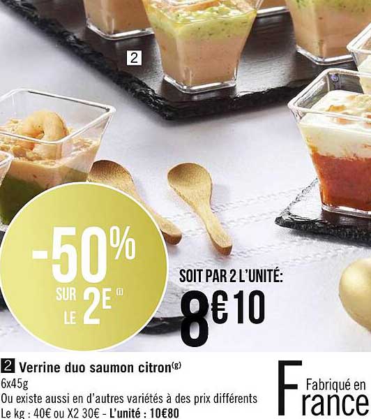 Verrine Duo Saumon Citron