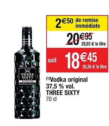vodka original 37,5% vol. three sixty