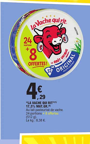 "la vache qui rit" 17,5% mat.gr.