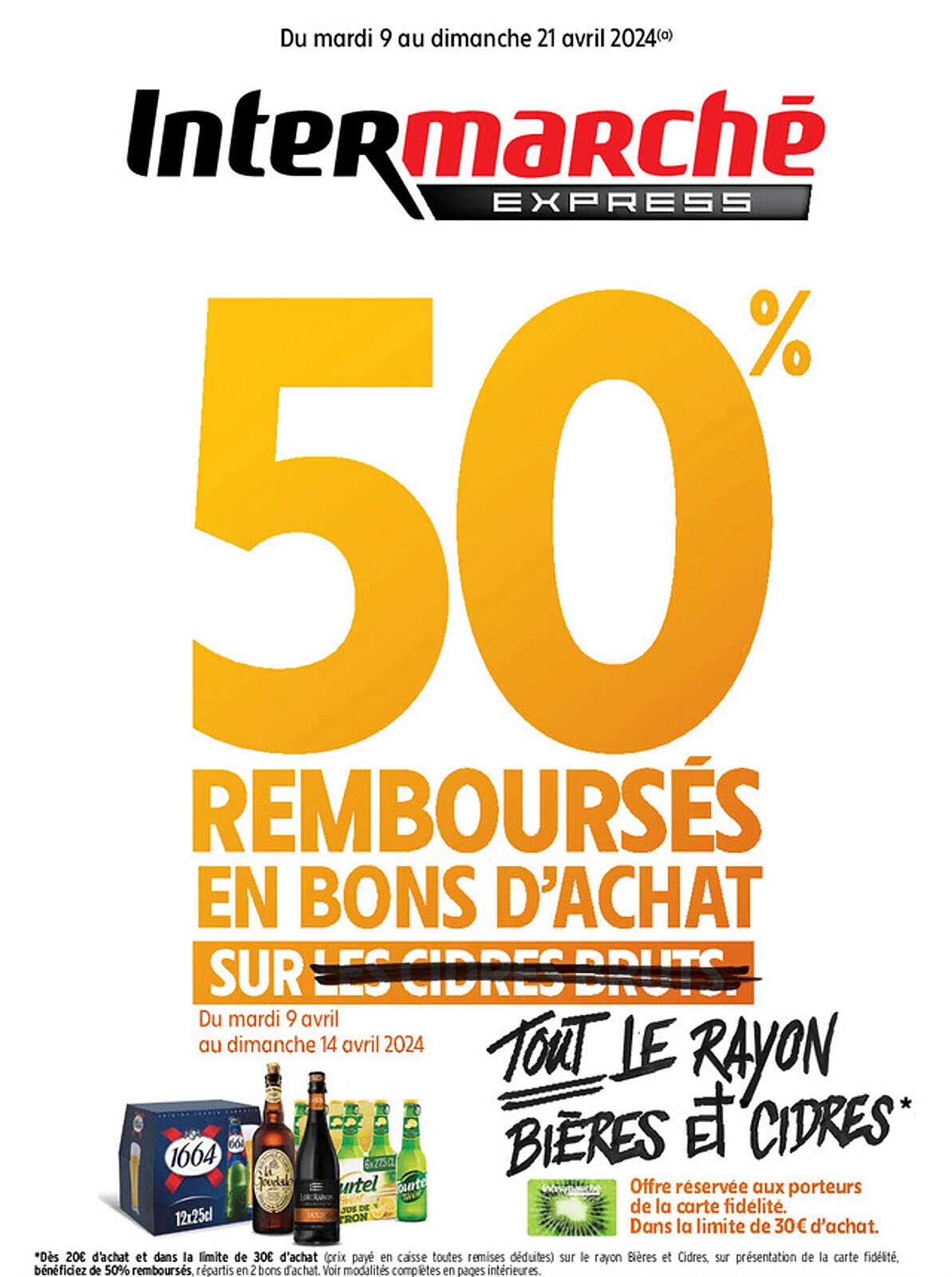 le rayon bières et cidres